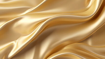 Gold silk silky satin fabric elegant extravagant luxury wavy shiny luxurious shine drapery background wallpaper seamless abstract showcase backdrop artistic design presentation material texture