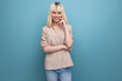 © Ivan Traimak - coquette blond young caucasian woman in casual clothes