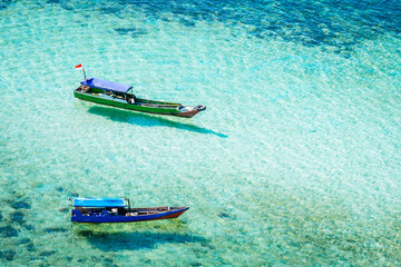 Wall Mural - fishing boats at komodo national park, indonesia