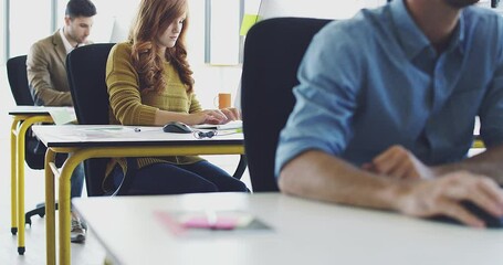 Keyboard, research or programmer man hands for cybersecurity, app coding or data analysis in office. Hacker, developer or employee on tech for software code, programming or startup analytics review.
