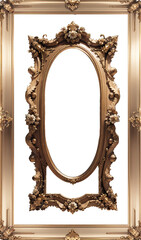 antique gold frame, baroque, rococo, art, generative ai, generative, ai