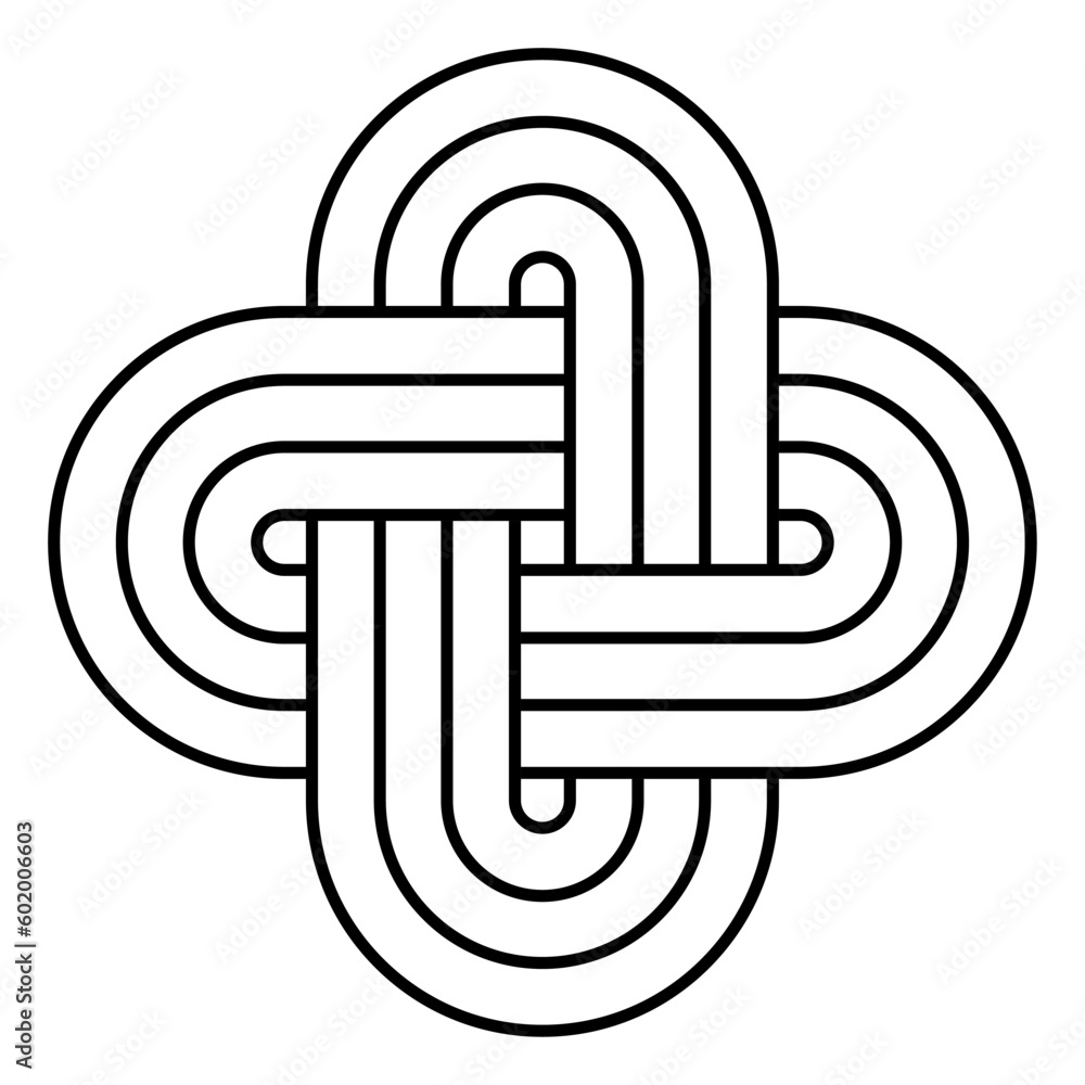 Vetor Solomons knot, an ancient symbol and traditional decorative motif ...