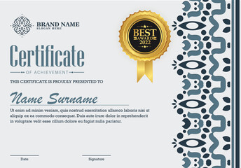 Wall Mural - Achievement certificate best award diploma
