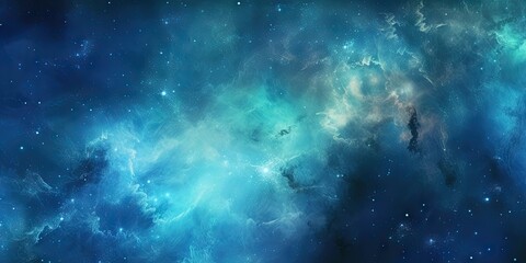 Wall Mural - blue space background with light and pattern. abstract art concept wallpaper. generative ai illustra