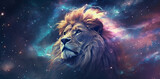 Fototapeta Dziecięca - Leo Zodiac sign depicted as a majestic lion Generative ai