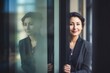© Robert MEYNER - Portrait of beautiful Asian businesswoman standing near window in office.