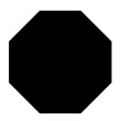 Black octagon shape icon 