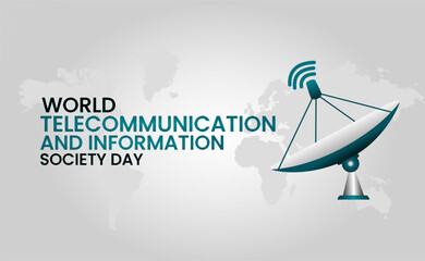 vector graphic of world telecommunication and information society day good for world telecommunication and information society day celebration.flat illustration.