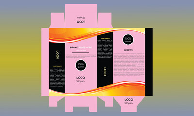 Wall Mural - Vector Branding package design. chocolate package box design template. Ready package design for milk drinks ect.Cardboard Box and Paper Tube Mockup