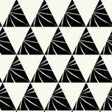 Fototapeta Młodzieżowe - Vector monochrome geometric pattern in simple graphic design. Fashion trendy geometry.