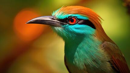 Turquoise-Browed Motmot. Generative AI