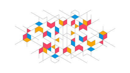 Creative idea of modern design with abstract geometric background. Minimalistic vector texture with polygonal pattern