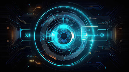 Technology security, Bright color. Generative ai