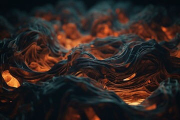 Abstract 3D backdrop with lines. Generative AI