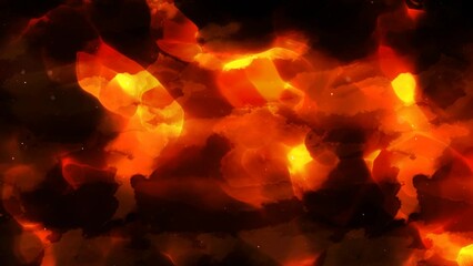Wall Mural - orange dark abstract clouds 4k loop features abstract shapes moving in a liquid motion with differen