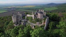 Aerial View Of Oponice Castle, Slovakia