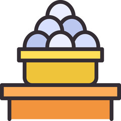 Wall Mural - eggs icon