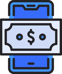 Sticker - mobile banking icon