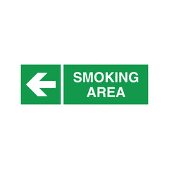 Wall Mural - Designated Smoking Area Sign Vector Template