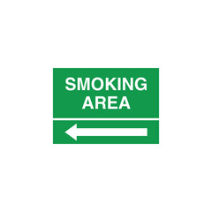 Wall Mural - Designated Smoking Area Sign Vector Template