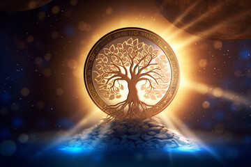 Wall Mural - tree of life, mystical tree art