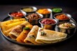 Dosa is a thin batter-based dish originating from South India, made from a fermented batter predominantly consisting of lentils and rice. Generated by AI