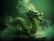 © inspiretta - Green Wood Dragon, generative ai digital art, Chinese Zodiac