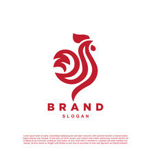 Creative Chicken Fire Flame Logo Design. Chicken Logo For Your Brand Or Business
