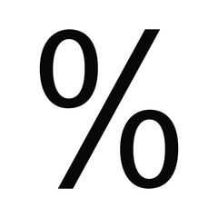math symbol icon percent vector