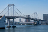 Fototapeta Koty - 東京レインボーブリッジから望む都市風景