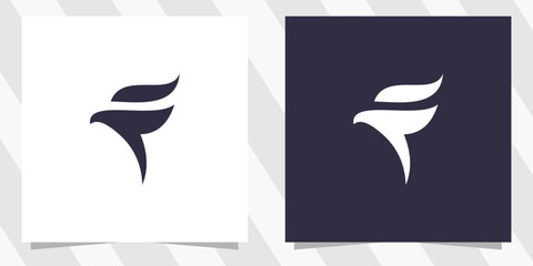 letter f with falcon logo