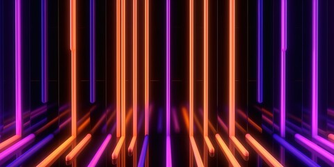 Wall Mural - vibrant technology neon colorful background, generative ai