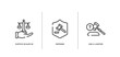 © VectorStockDesign - law and justice outline icons set. thin line icons sheet included justice scales in hand, defense, ask a lawyer vector.