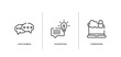 payment outline icons set. thin line icons sheet included chat bubble, suggestion, cybercrime vector.