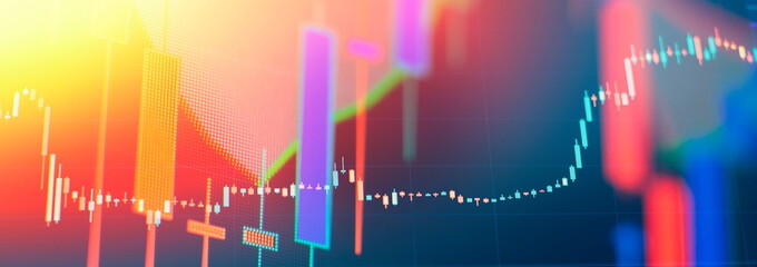 Sustainable portfolio management, long term wealth management with risk diversification concept. Candle stick graph chart of stock market investment trading.