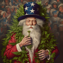 Uncle Sam  Replace His Face With Cannabis, Backgorund Western Wall Jerusalem, Santa Claus, Autumn, Object, People, 