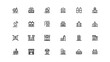 © RI Rafiq - Set of building icons, such as city, apartment, condominium, town. Outline icons collection.