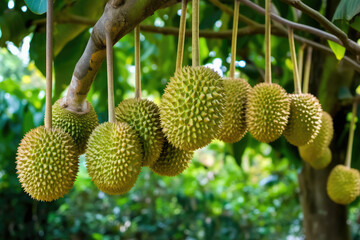 durians in garden