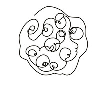 Continuous Line Drawing Of Lotus Seed.