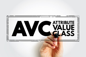 avc - attribute value class acronym, technology concept background