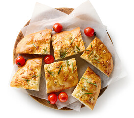 Wall Mural - italian flat bread focaccia