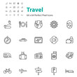 © kornkun - set of travel icons, transportation, airplane