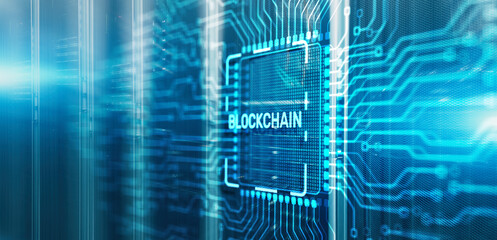 Block Chain on 3d Electronic Circuit Board Chip