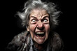 © Mihai Zaharia - An old woman who is extremely angry and furious. Generative AI