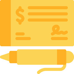 Poster - bank check icon