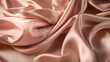 © RUMA - Peach satin cloth texture background. Generative Ai