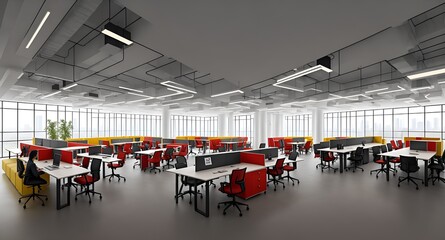 Photo of a large classroom filled with desks and chairs