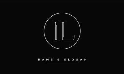 IL,  LI,  I,  L   Abstract  Letters  Logo  Monogram