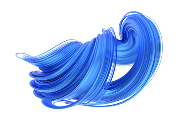 Wall Mural - futuristic blue shape, 3d render