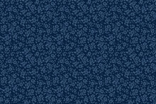 Vector Seamless Pattern. Pretty Pattern In Small Flowers. Small Navy Blue Flowers. Blue Background. Ditsy Floral Background. Elegant Template For Fashion Prints. Stock Vector.